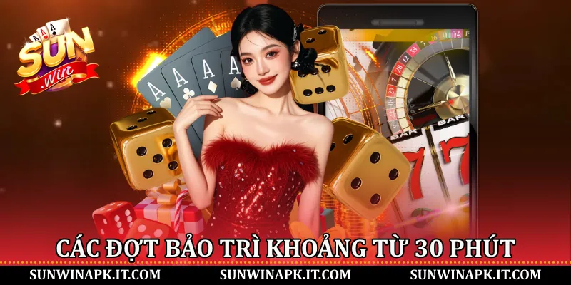 Các đợt bảo trì khoảng từ 30 phút