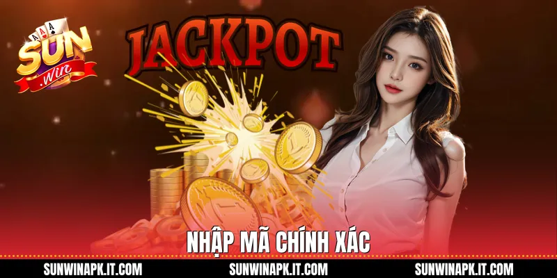 Nhập mã chính xác